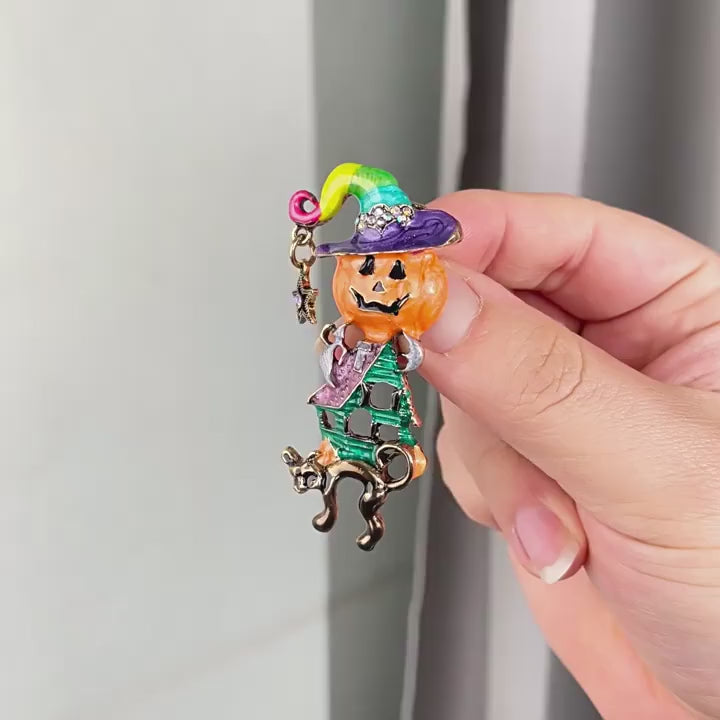 Taika Pumpkin Witch Brooch — product film