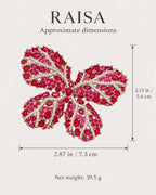 Raisa approximate dimensions 2.87 by 2.13 inches, 7.3 by 5.4 centimeters, net weight 39.5 grams