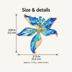 Riina size guide: approximately 2.05 inches high by 2.13 inches wide (5.2 by 5.4 cm); 11.76 grams. Both colours share these measurements.