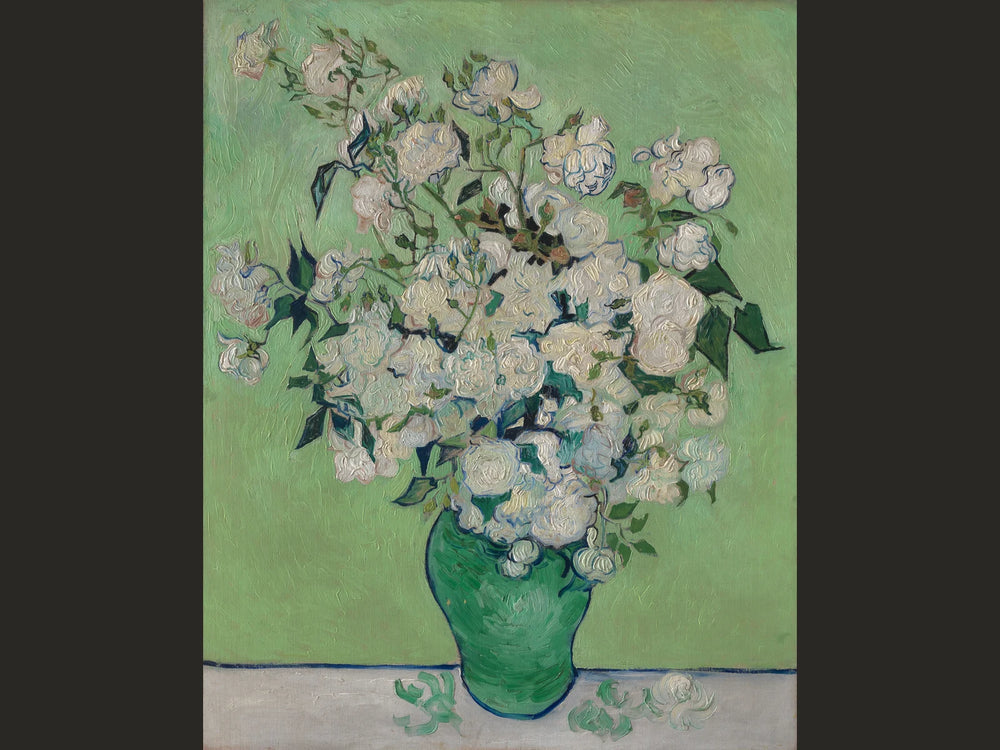 Roses in a painted bouquet