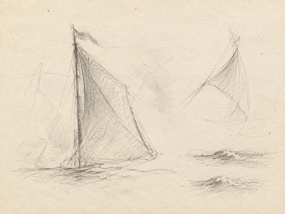 Mast, sail and waterline