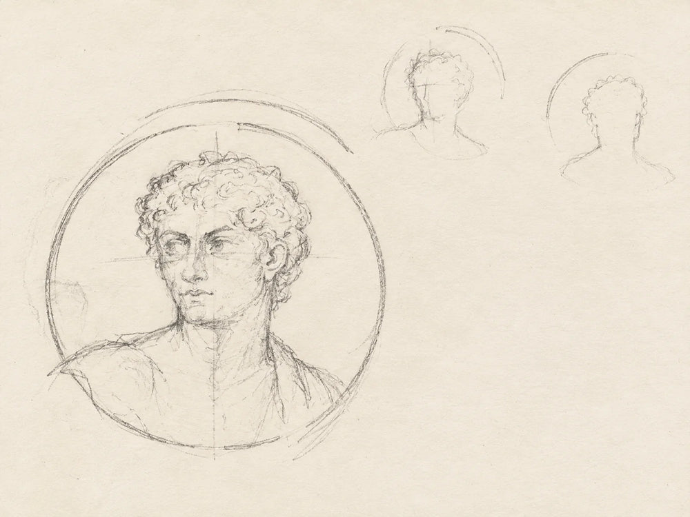 A face and an open halo