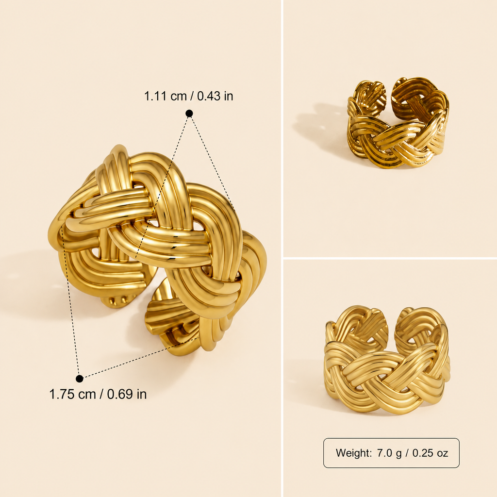 Sola Knot Band Ring dimensions