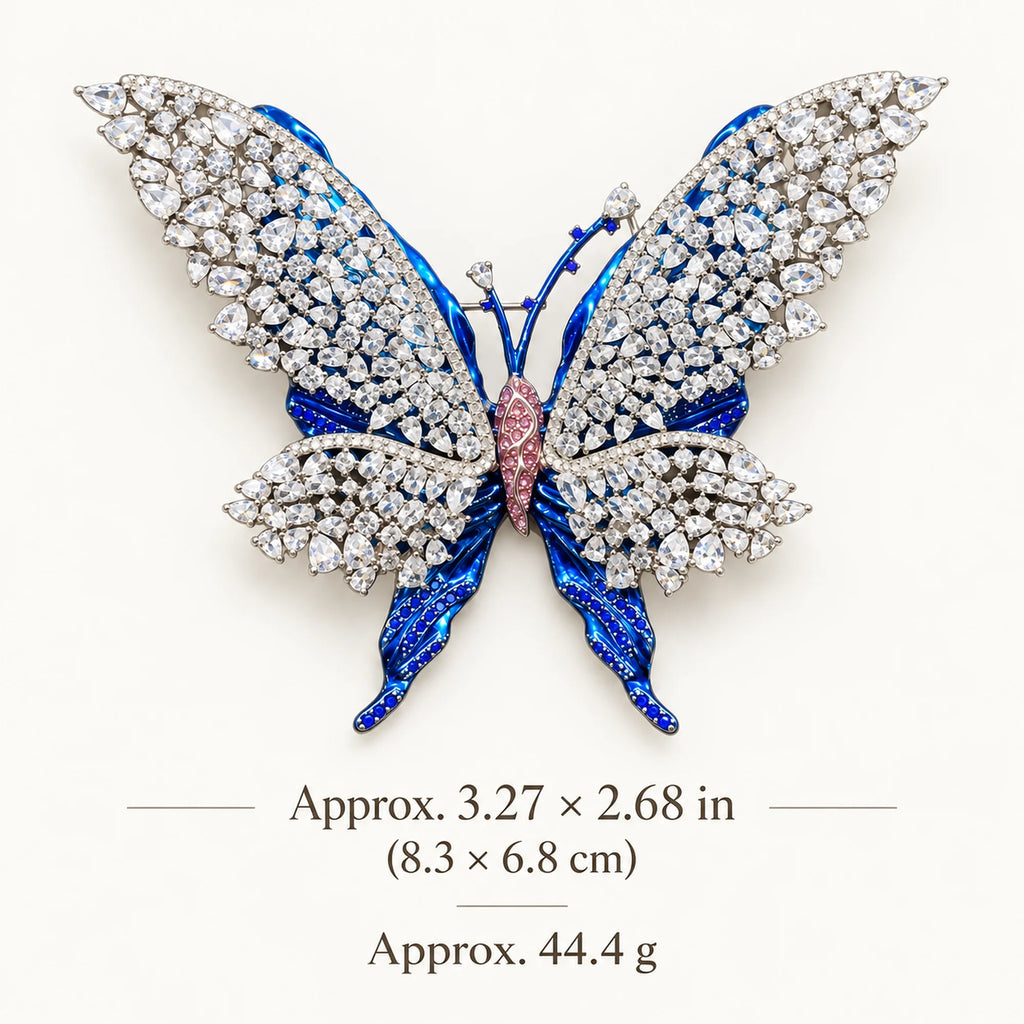 Tilda butterfly brooch overall size: approximately3.27 by2.68 inches,8.3 by6.8 centimetres;44.4 grams.