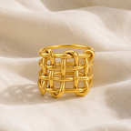 Trellis Light Wide Ring on satin