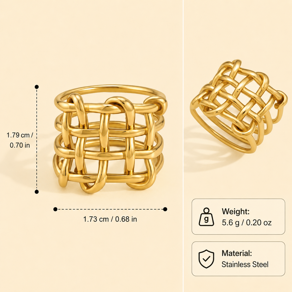 Trellis Light Wide Ring dimensions