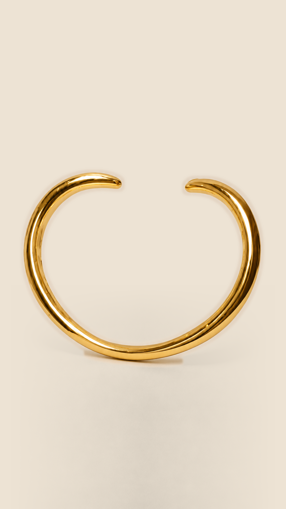 Aalto Heart Cuff Bracelet with an open heart-inspired shape and warm gold-tone finish