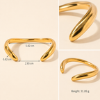 Aalto Heart Cuff Bracelet dimensions and open cuff fit