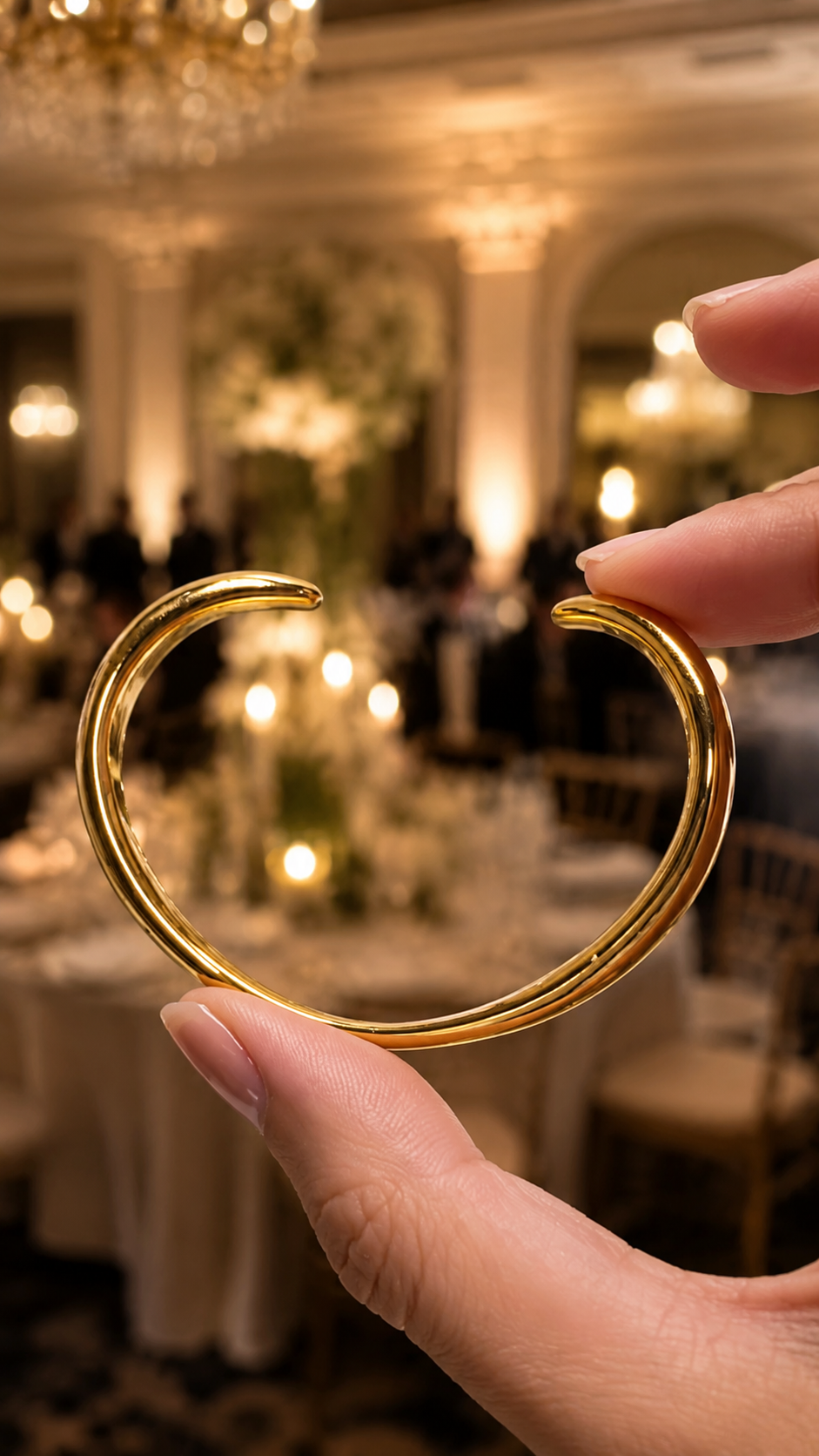 Aalto Heart Cuff Bracelet worn on the wrist with a soft sculptural curve