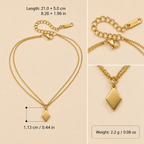 Aster Shore Pendant Anklet size guide