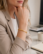 Auren Ridge Cuff Bracelet styled on wrist