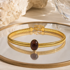 Cira Amber Collar Necklace display view