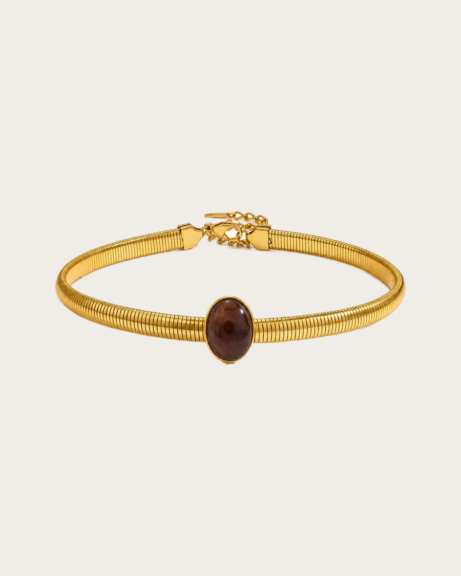 Cira Amber Collar Necklace
