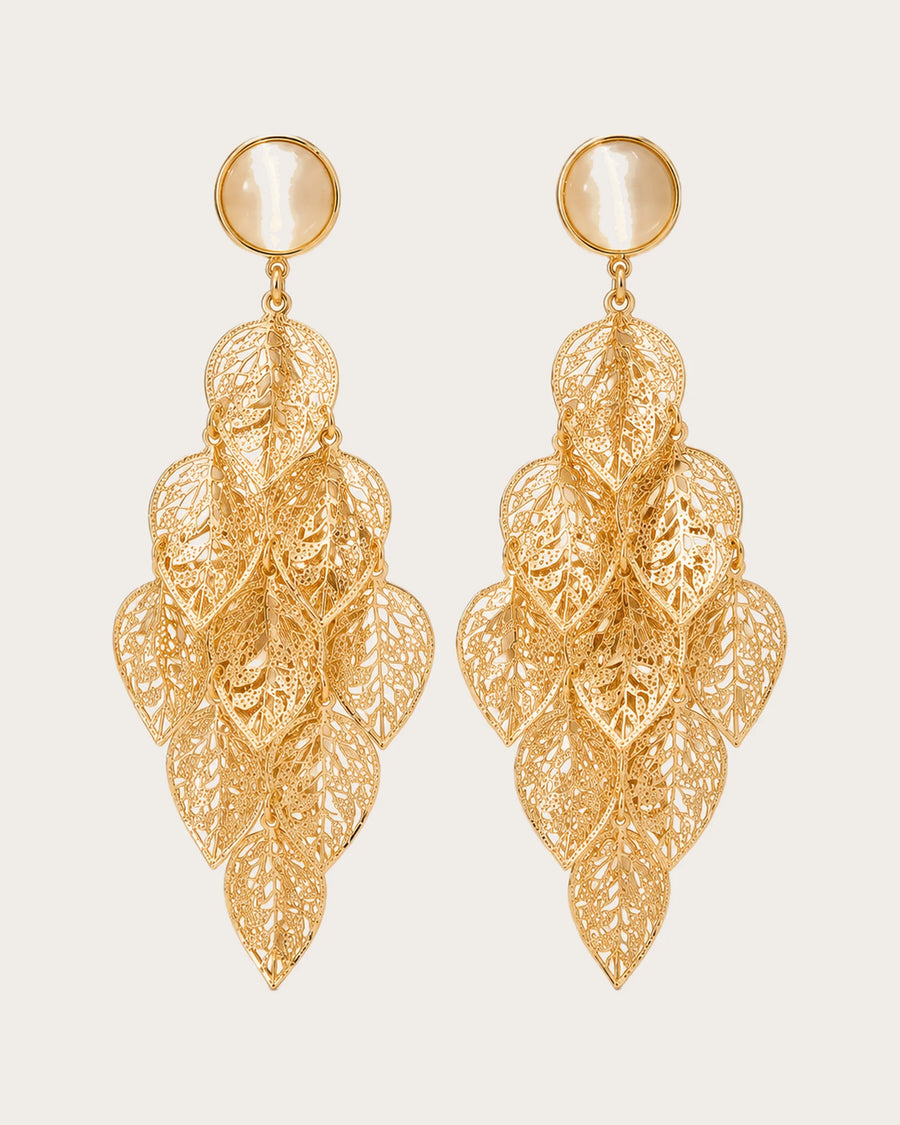 Lehti Gold Leaf Earrings