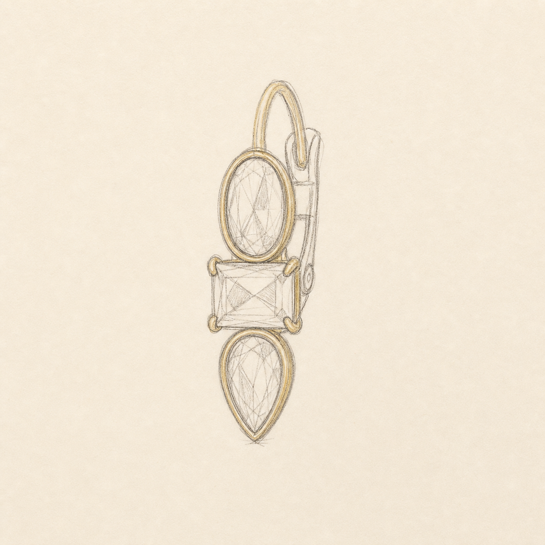 Arc, stone, clasp