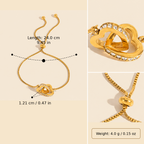 Lovi Heart Knot Bracelet size reference