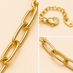 Lyra Paperclip Chain Bracelet link detail