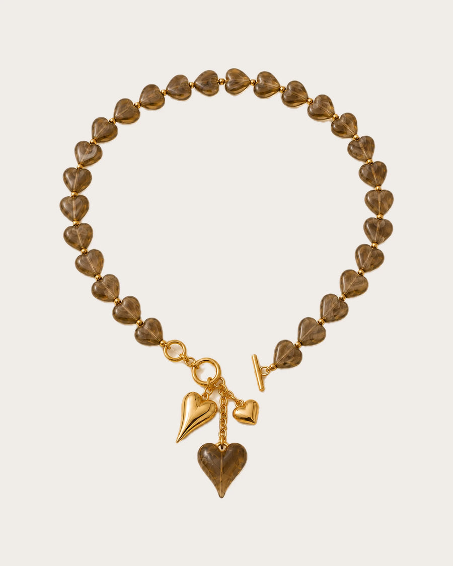 Maren Gold Heart Toggle Necklace