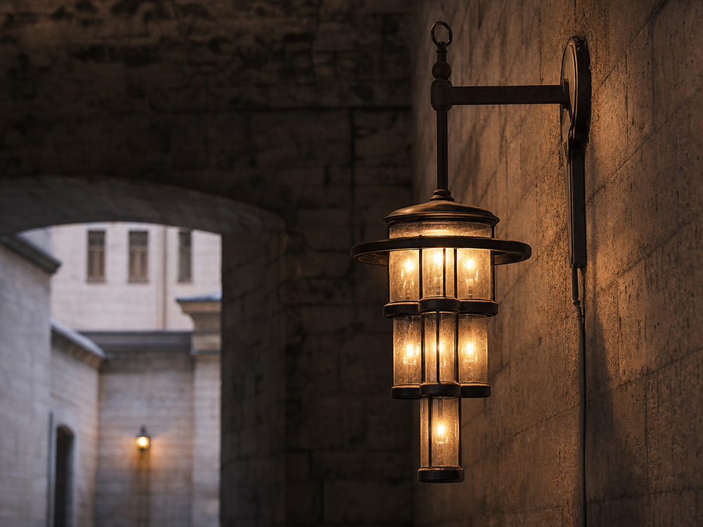 A small lantern silhouette