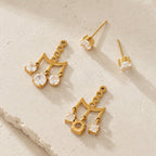 Mira Lantern Zircon Earrings front view