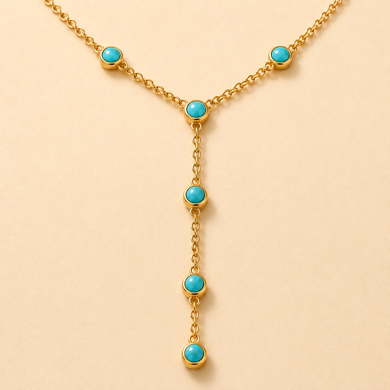 Nocturne Eye Charm Necklace showing eye charm and polished warm finish