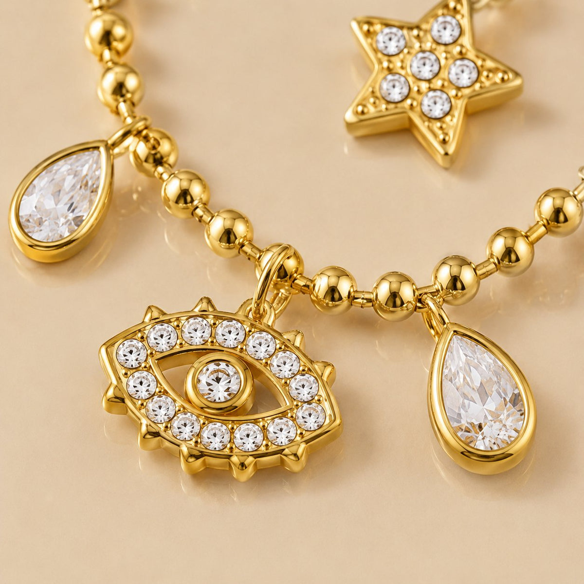 Nocturne Eye Charm Necklace worn as Celeste Collar