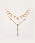 Nocturne Celestial Eye Layered Necklace Set on a soft warm grey background