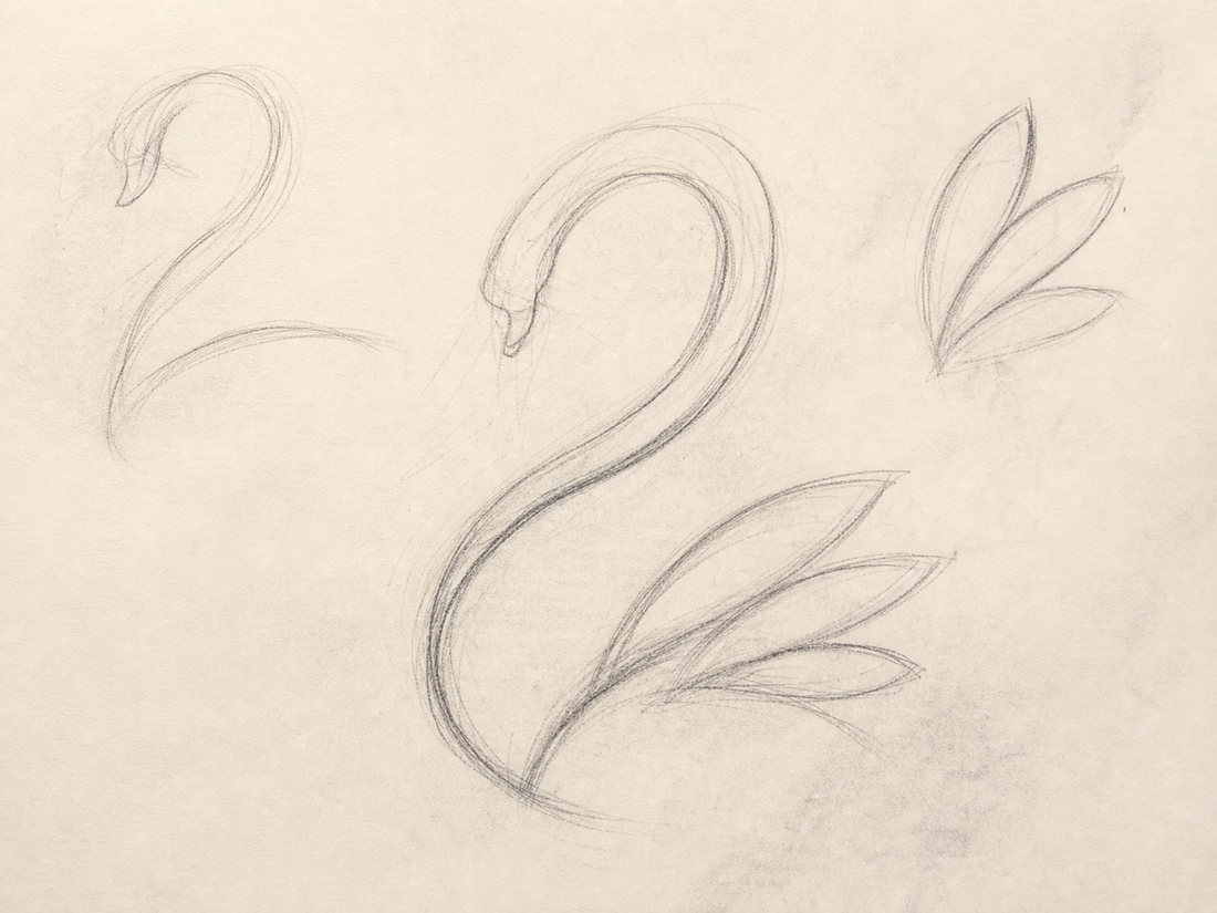 Neck curve, feather line