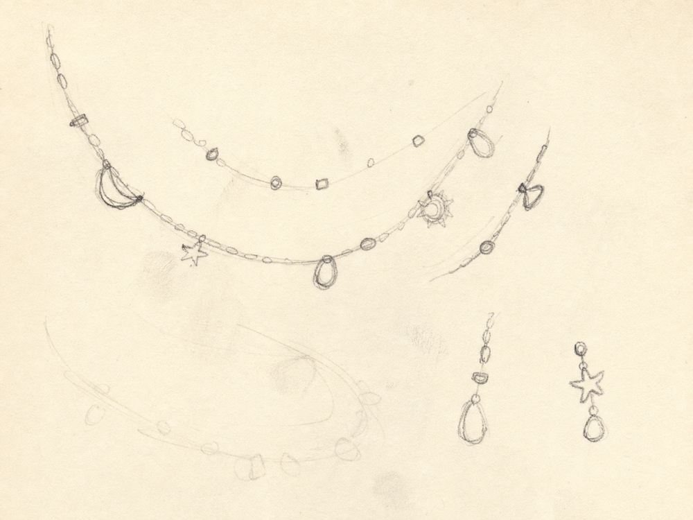 Layered charms, measured spacing