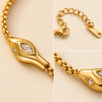 Seren Coil Zircon Bracelet zircon detail