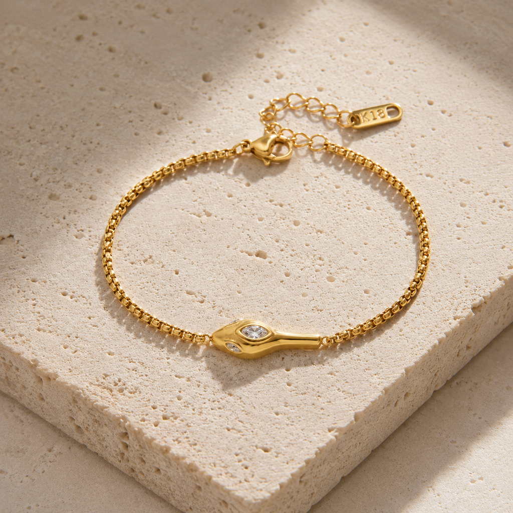 Seren Coil Zircon Bracelet still life