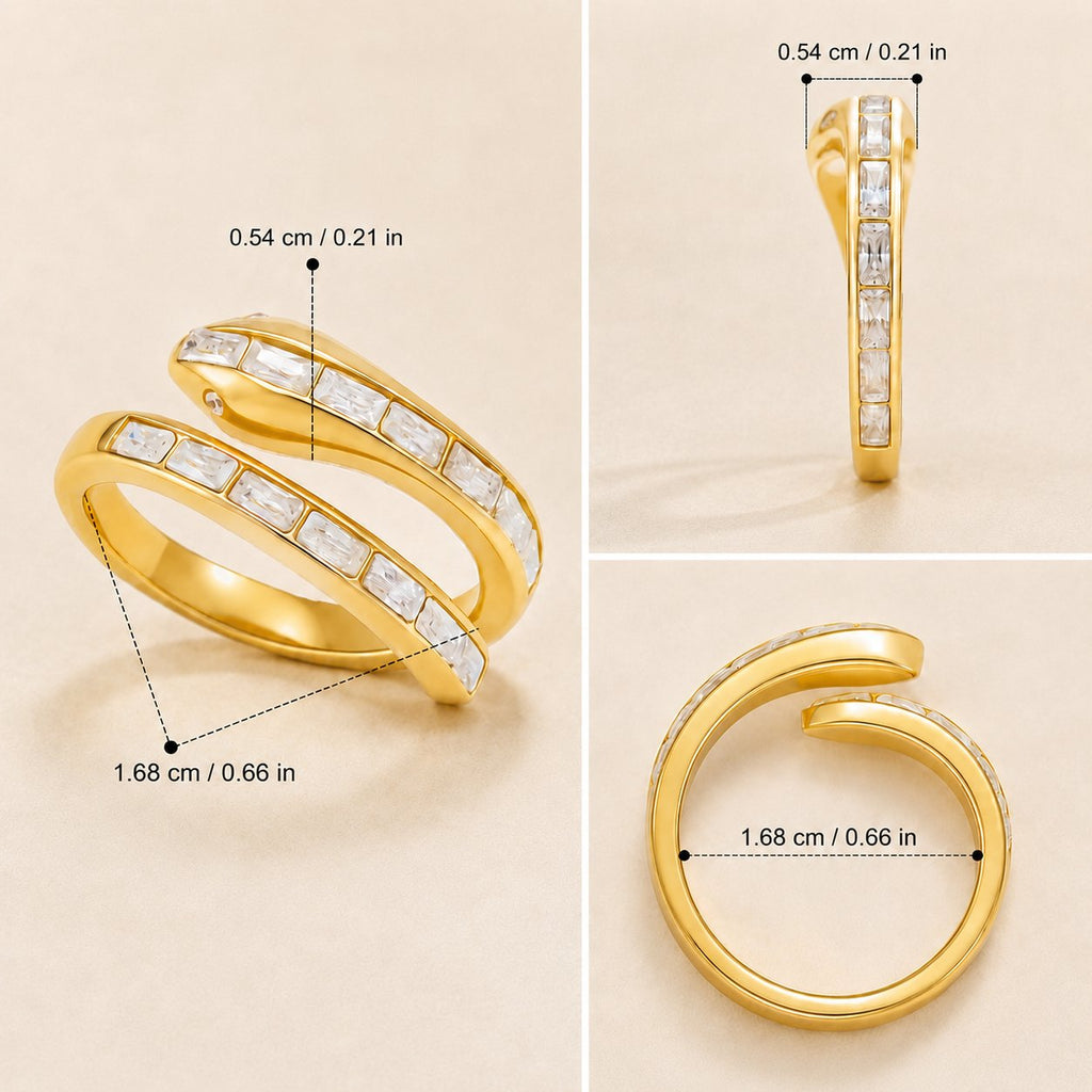 Serra Crystal Coil Ring lifestyle view