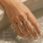 Serra Crystal Coil Ring still life
