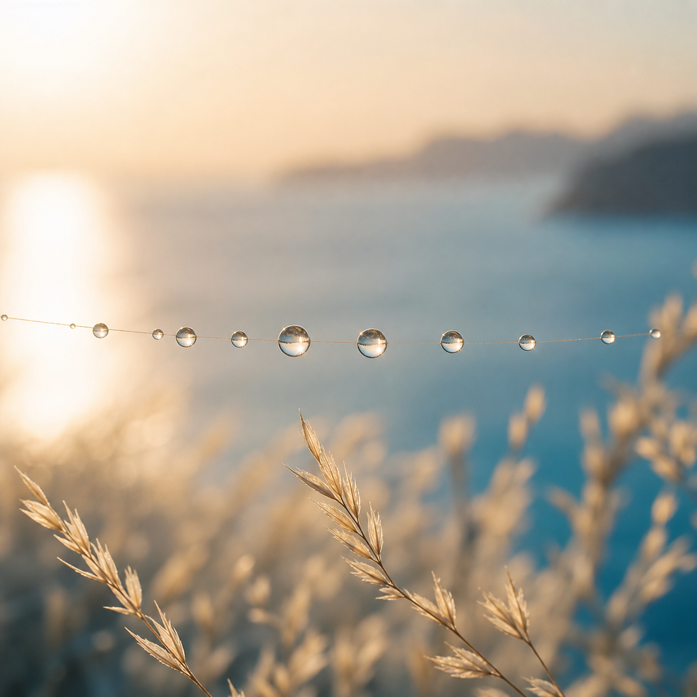 Dew Along a Thread