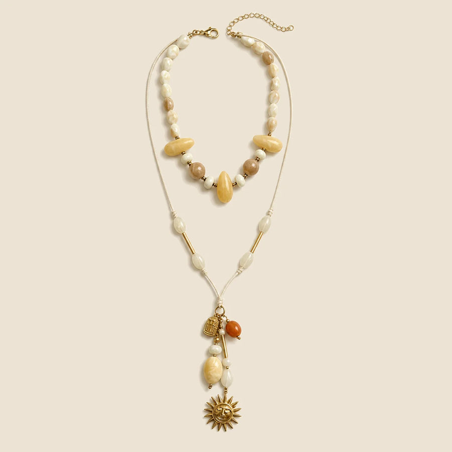 Solara Layered Talisman Necklace