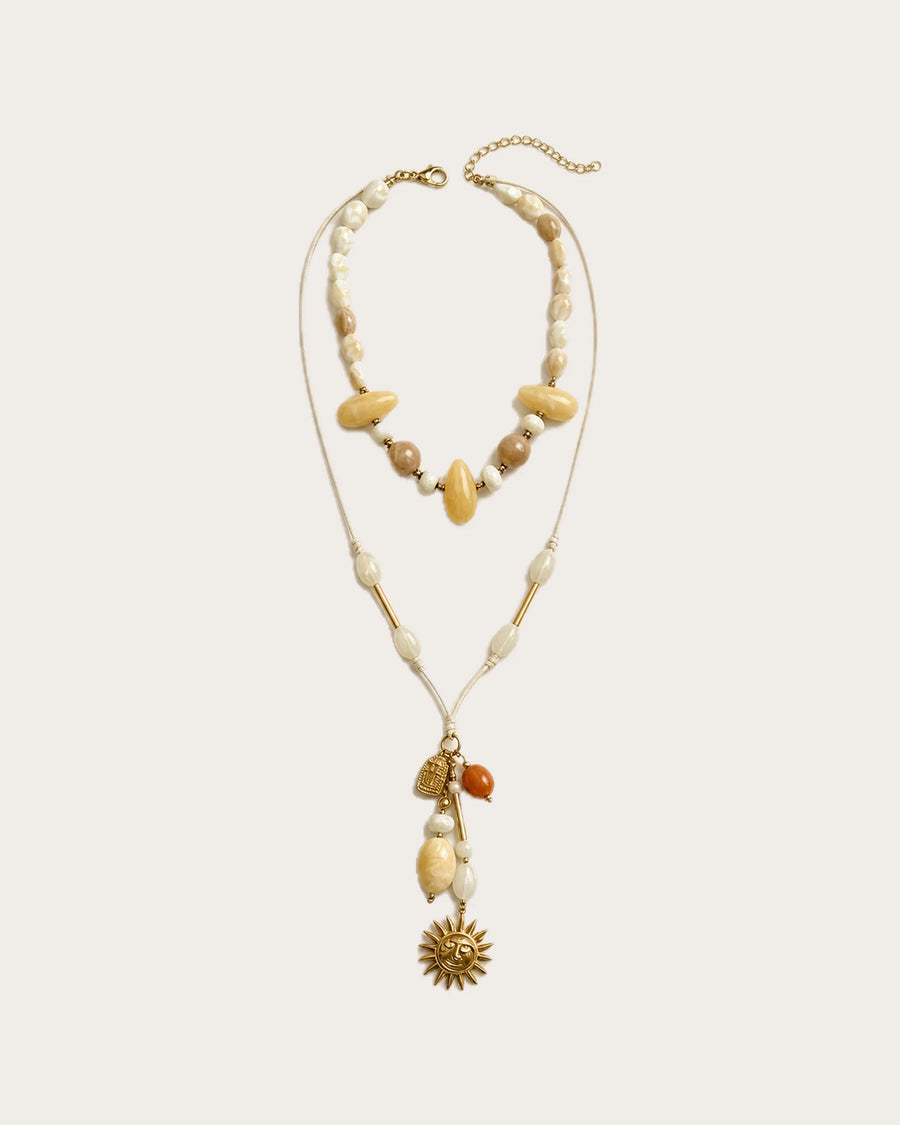Solara Layered Talisman Necklace