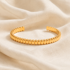 Solvi Bead Cuff Bracelet gold cuff display