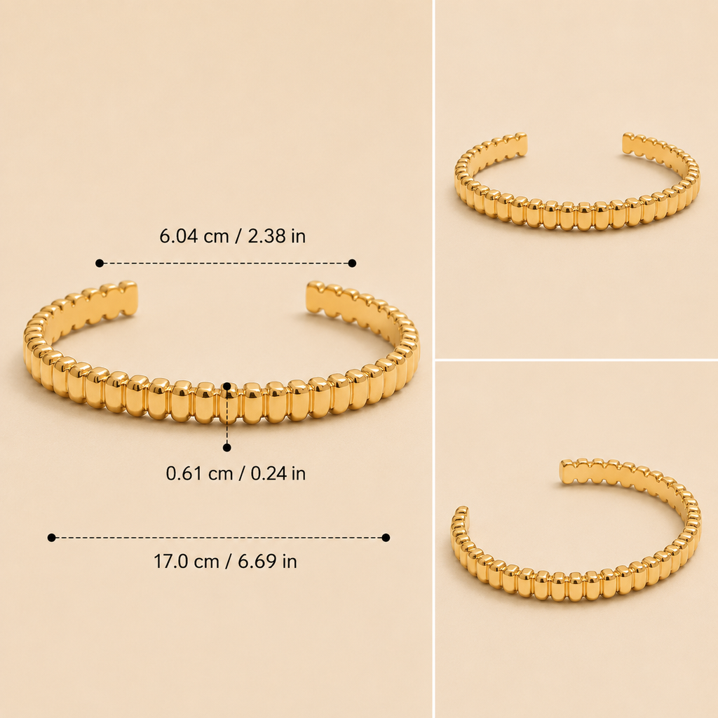 Solvi Bead Cuff Bracelet size reference