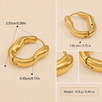Vela Current Hoop Earrings size guide