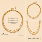 Vesper Line Layered Necklace size guide