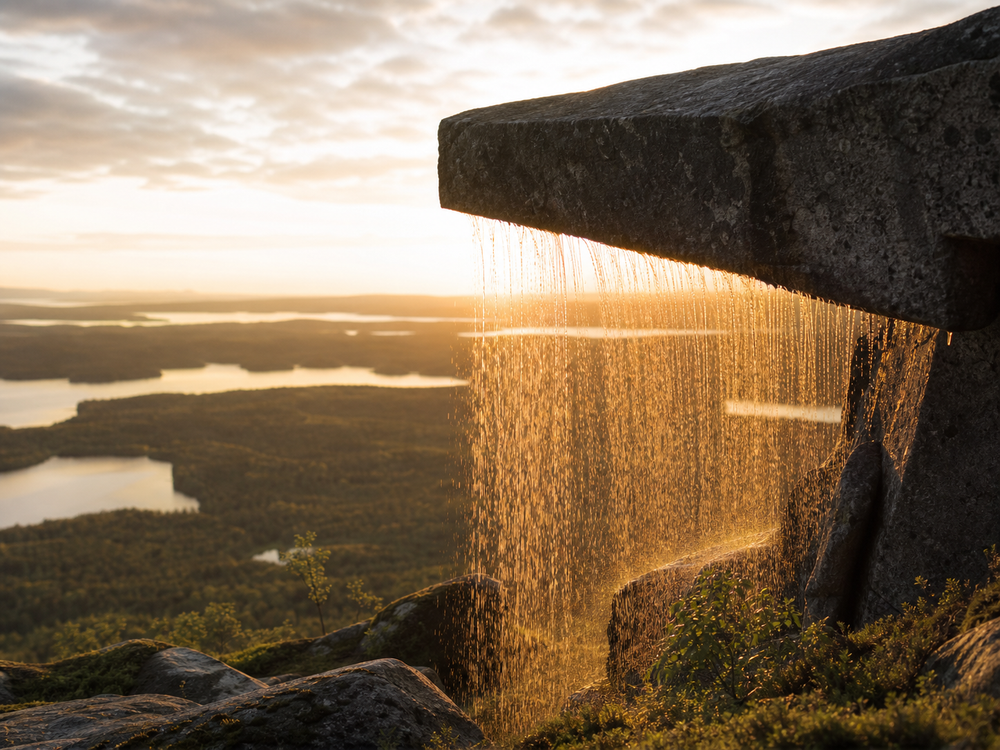 A waterfall of small links