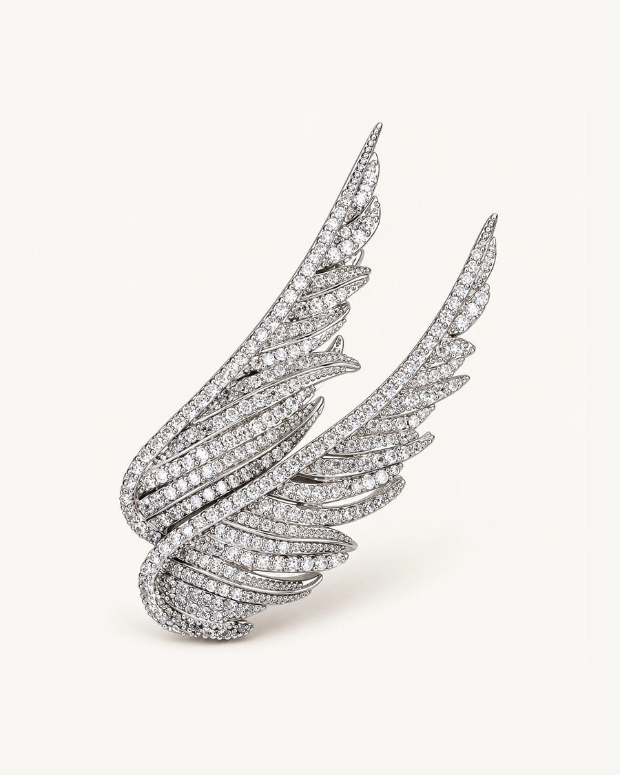 Vinga Twin Wing Zircon Brooch