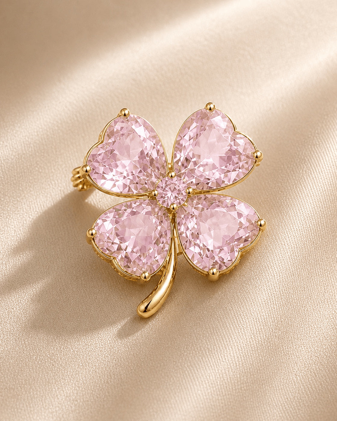 Blush Pink Lykke Clover Brooch
